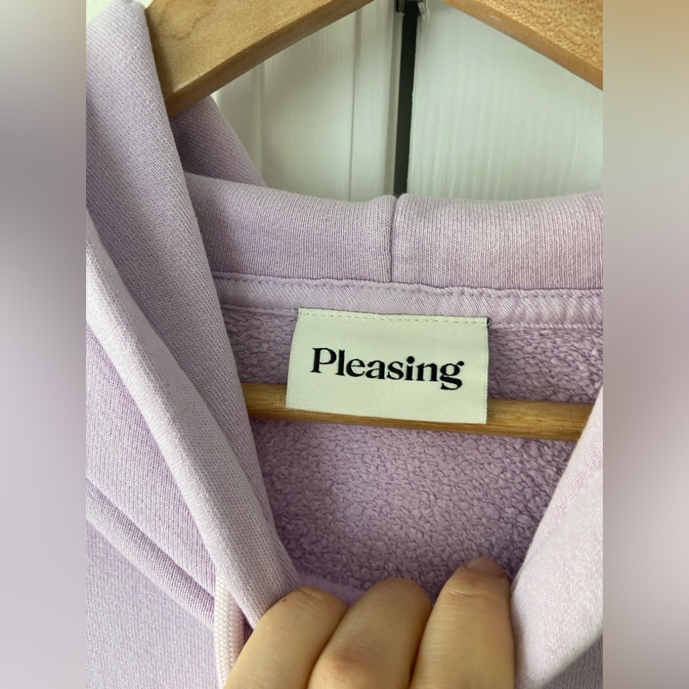 Pleasing The Heavyweight Drawstring Hoodie in Lavender size L - Picture 5 of 7